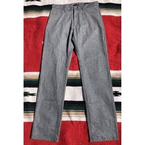 Scott Barber Pants Mens Size 34x34 Gray Flannel Made In Italy Slacks Trousers